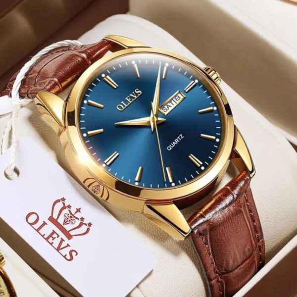 Men's Classic Leather Analog Wrist Watch – Casual & Formal Style