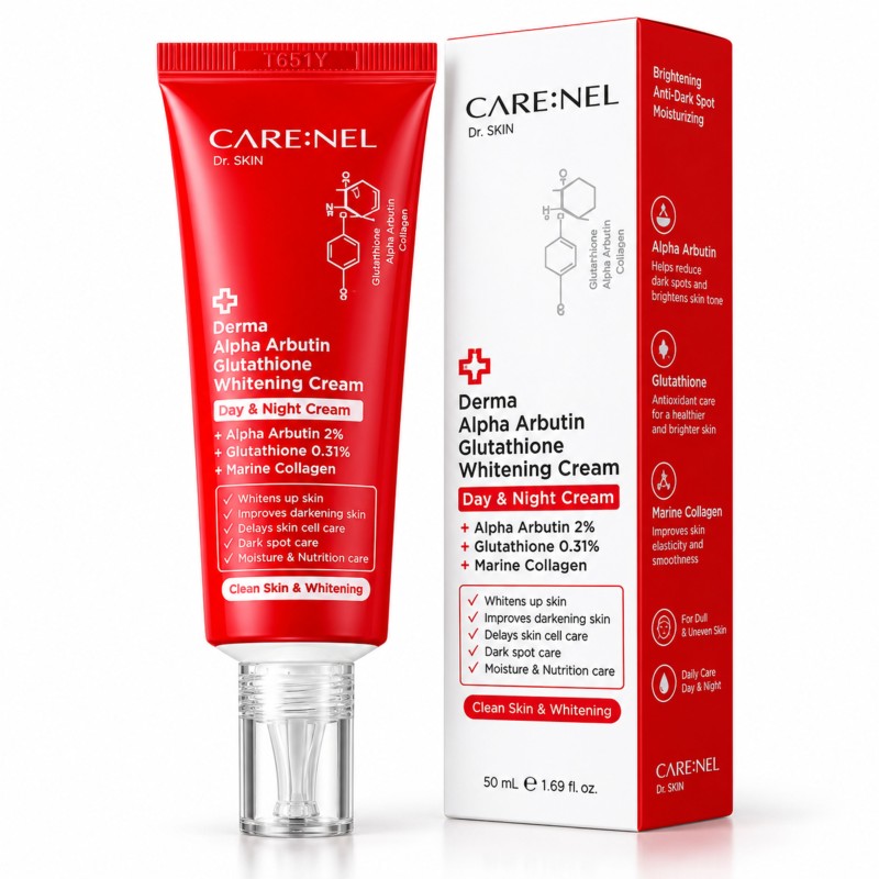CARE:NEL Derma Alpha Arbutin Glutathione Whitening Day & Night Cream