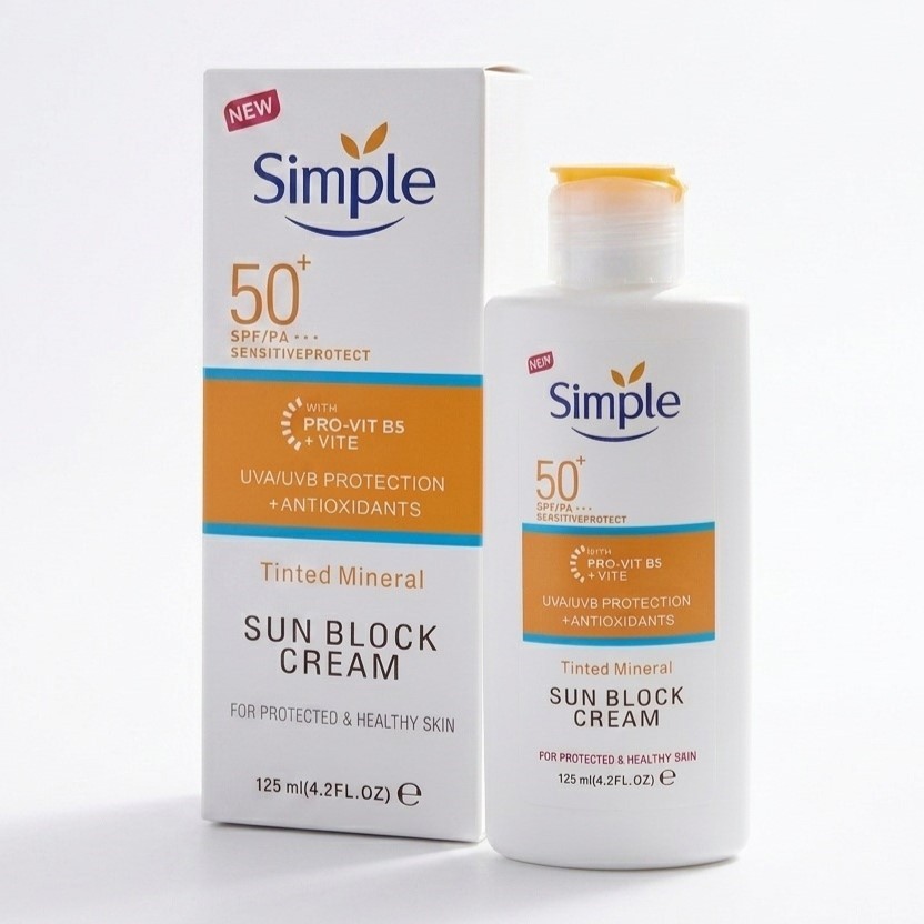 Simple Tinted Mineral Sun Block Cream 125ml